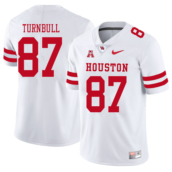 2018 Men #87 Sid Turnbull Houston Cougars College Football Jerseys Sale-White
